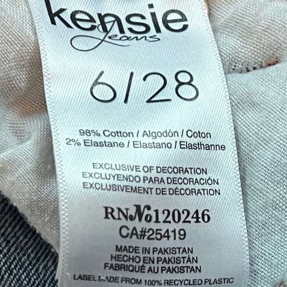 Kensie Cuffed Bermuda Stretch Medium Wash High Rise Denim Jean Shorts Sz 6/28 - Picture 7 of 7